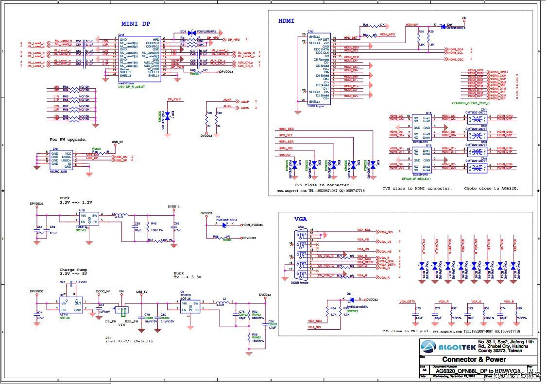 DP转HDMIVGA方案设计说明|AG6320中文设计资料|AG6320中文规格书