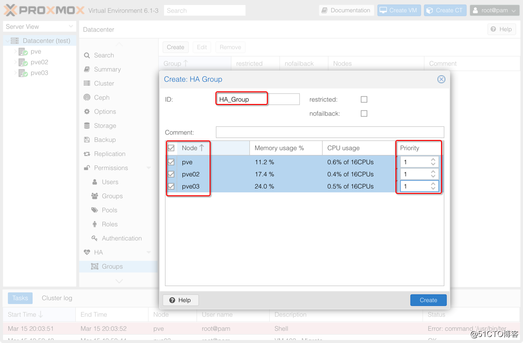 Proxmox VE 6.1从零到精通之--Cluster和HA的配置与管理