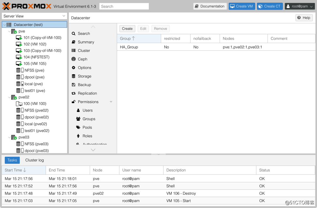 Proxmox VE 6.1从零到精通之--Cluster和HA的配置与管理