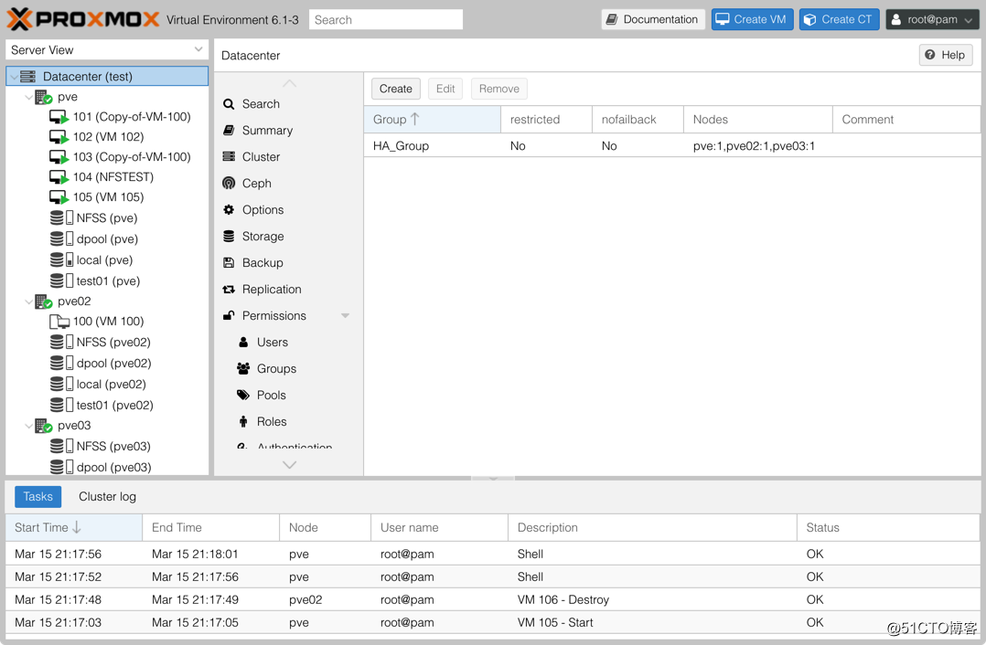 Proxmox VE 6.1 of --Cluster from zero to proficient and configuration and management of HA