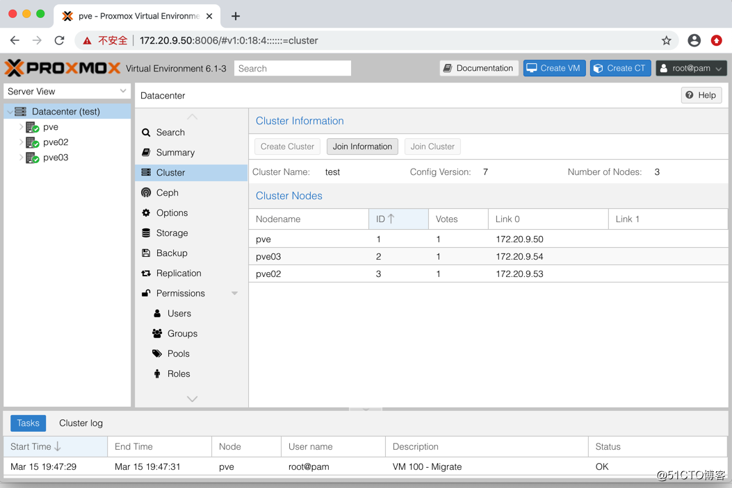 Proxmox VE 6.1从零到精通之--Cluster和HA的配置与管理