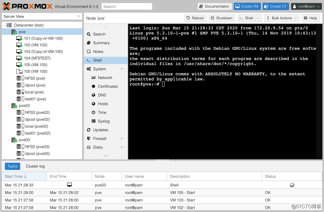 Proxmox VE 6.1 of --Cluster from zero to proficient and configuration and management of HA