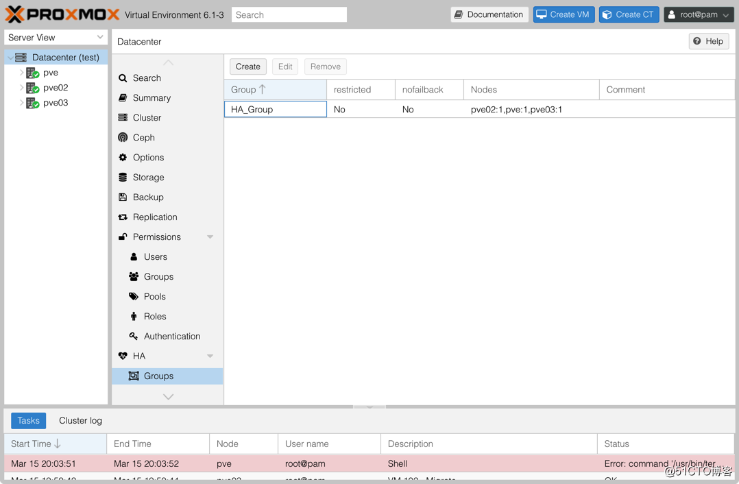 Proxmox VE 6.1从零到精通之--Cluster和HA的配置与管理