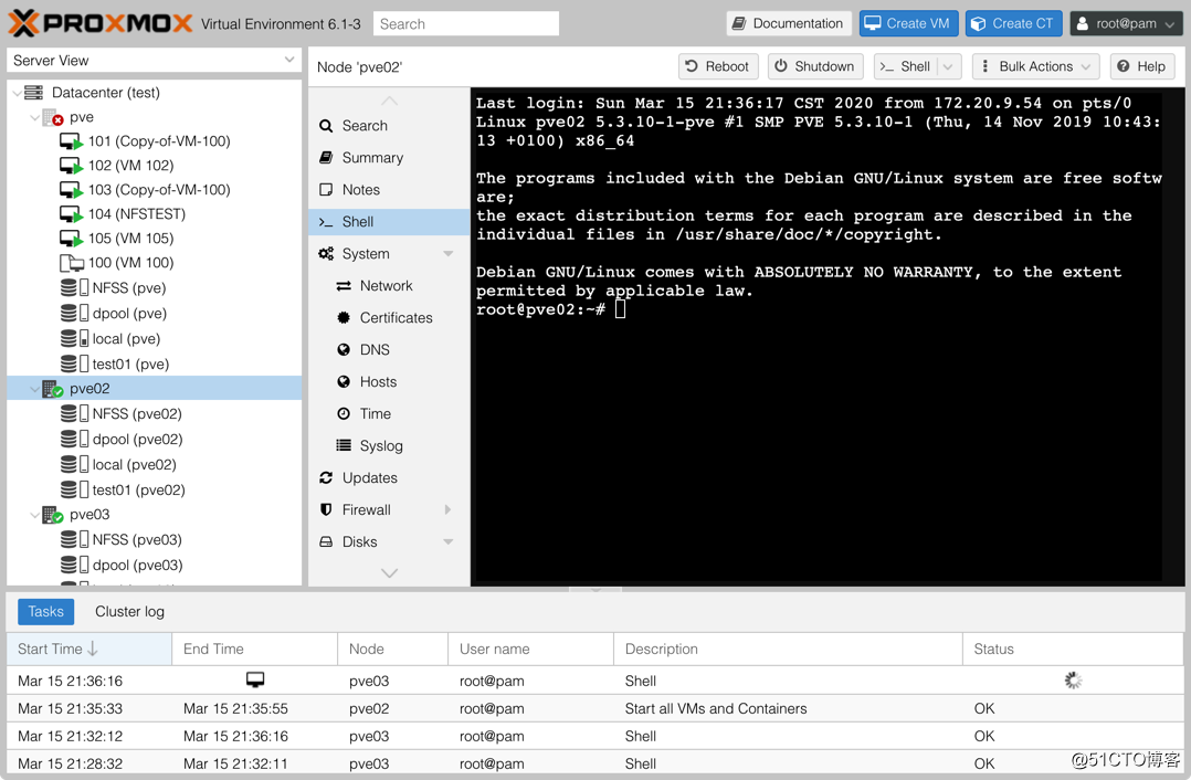 Proxmox VE 6.1从零到精通之--Cluster和HA的配置与管理