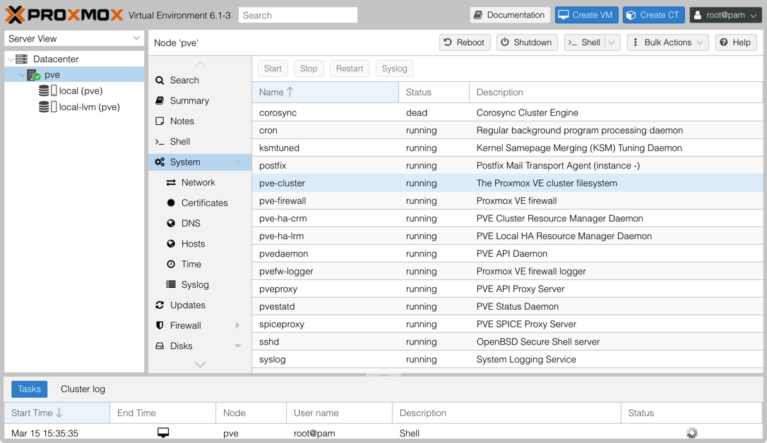 Proxmox VE 6.1从零到精通之--WEB界面介绍