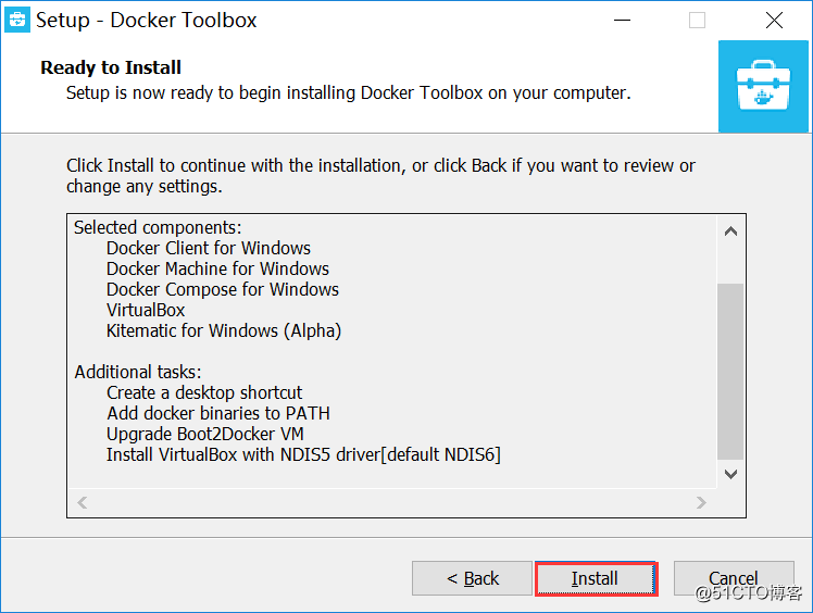 win10 by Docker Toolbox installation docker and configure file sharing to mount a local disk directory