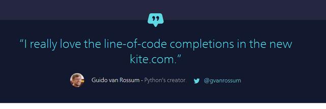 新版 Kite：实时补全代码，Python 之父都发声力挺