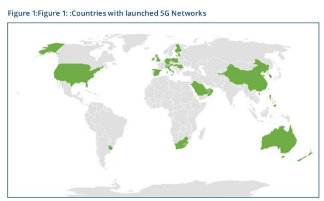 GSA报告：全球已有63家运营商推出商用5G服务