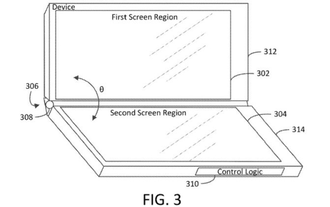 微软Surface三屏折叠手机专利曝光，新增铰链屏幕区域