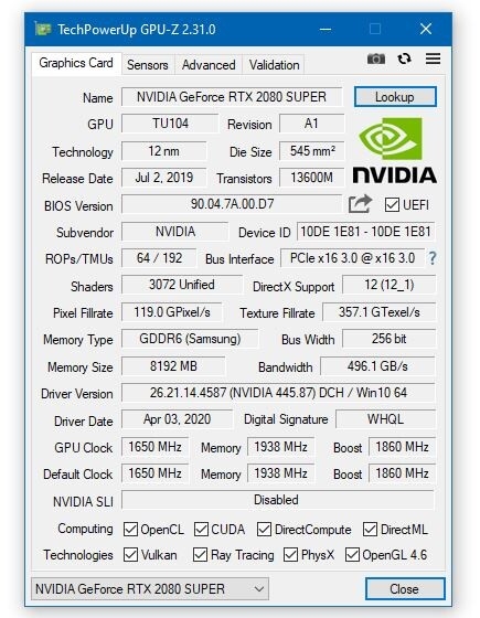 显卡识别工具GPU-Z 2.31.0发布：支持一大波笔记本N卡