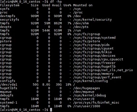 Linux下几个与磁盘空间和文件尺寸相关的命令