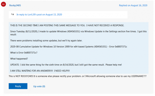 Windows 10累积更新出现问题：无法正常安装