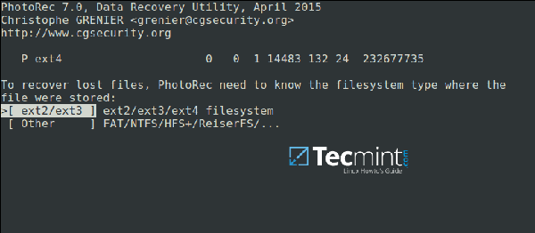 在Linux系统下使用PhotoRec & TestDisk工具来