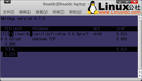 Ubuntu终端下Nethogs网络流量监控工具 - 51C